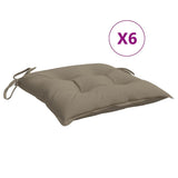 Vidaxl stoelkussens 6 st 50x50x7 cm oxford stof taupe