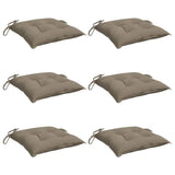 Vidaxl stoelkussens 6 st 50x50x7 cm oxford stof taupe