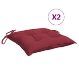 Vidaxl stoelkussens 2 st 50x50x7 cm oxford stof wijnrood
