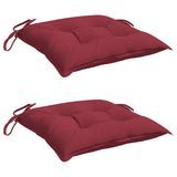 Vidaxl stoelkussens 2 st 50x50x7 cm oxford stof wijnrood