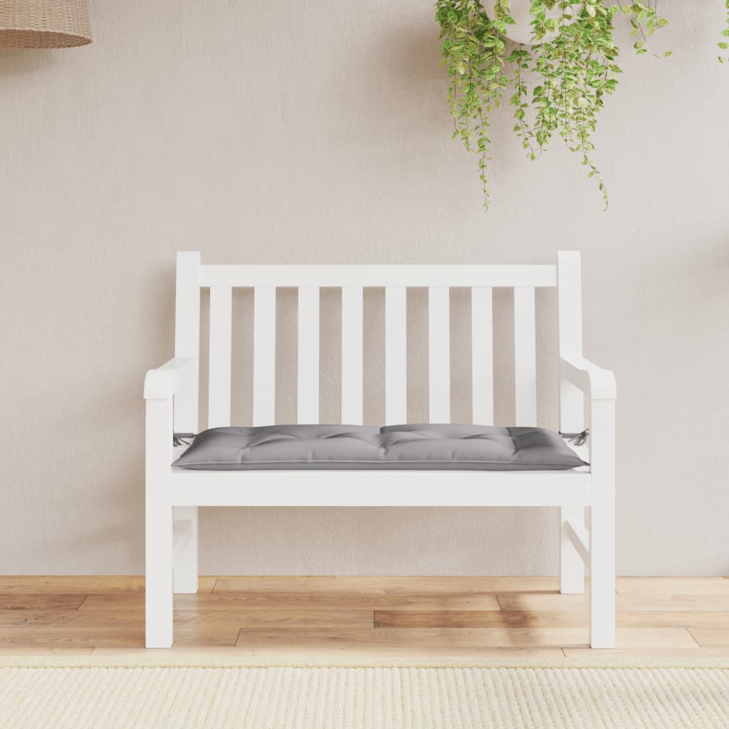 VIDAXL Garden Bench Blaža 100x50x7 cm Oxford tkanina siva