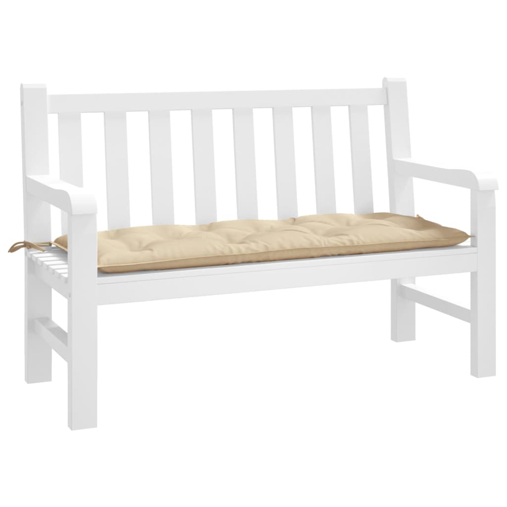 Vidaxl Garden Bench Kissen 120x50x7 cm Oxford Stoff Beige