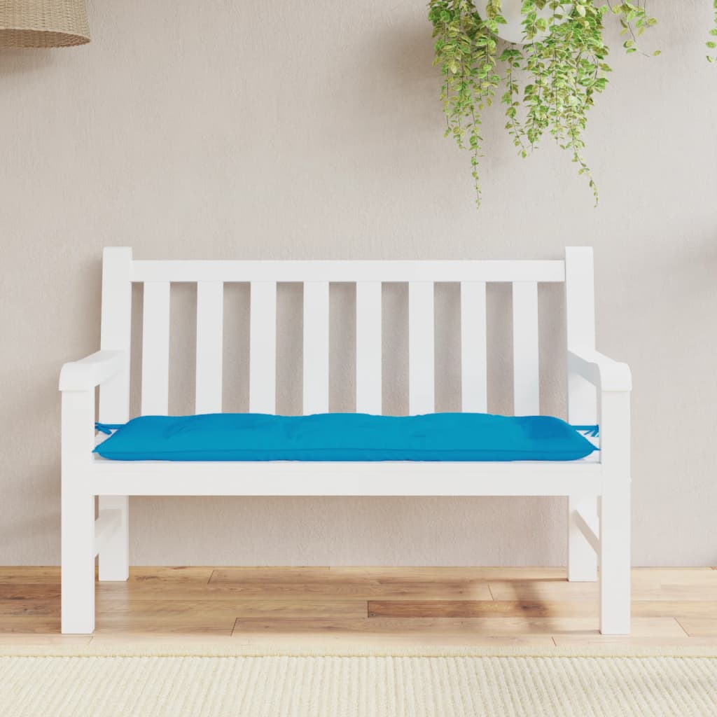 VIDAXL Garden Bench blazina 120x50x7 cm Oxford tkanina svetlo modra