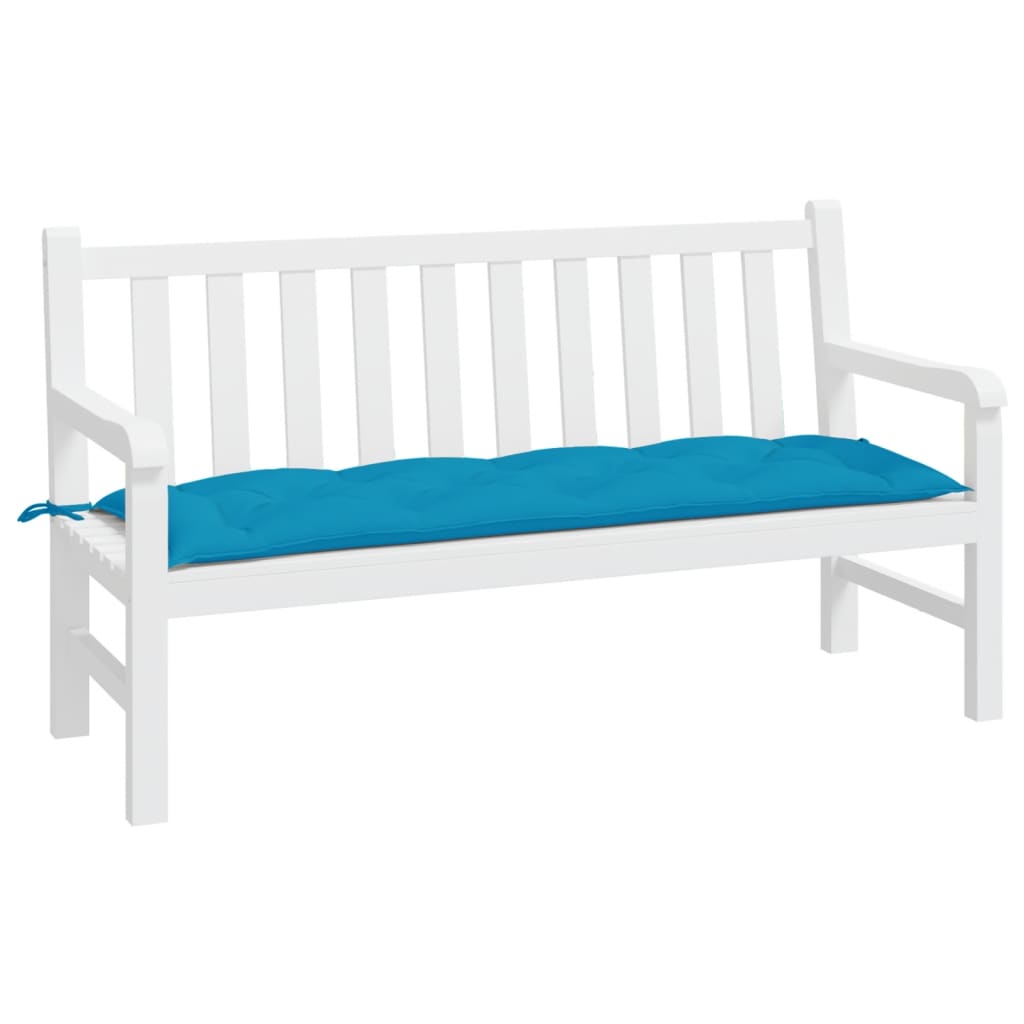 VIDAXL Garden Bench blazina 150x50x7 cm Oxford tkanina svetlo modra