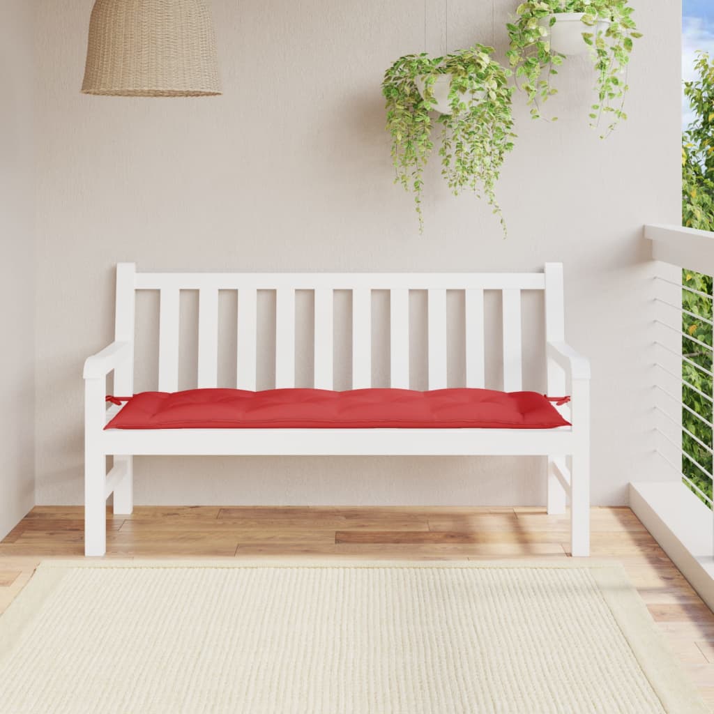 VIDAXL Garden Bench Blaža 150x50x7 cm Oxford tkanina rdeča