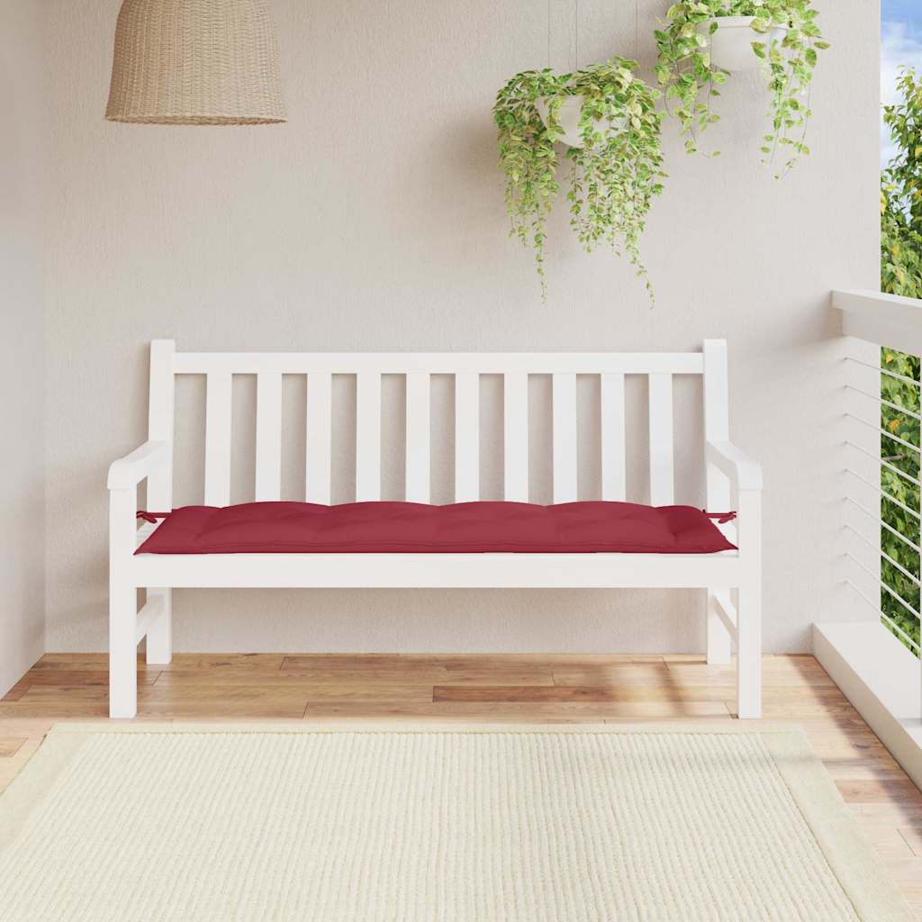 Vidaxl tuinbankkussen 150x50x7 cm oxford stof wijnrood