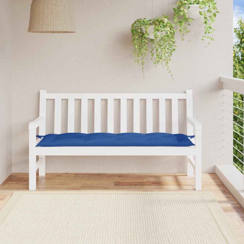 VIDAXL Garden Bench Blaža 150x50x7 cm Oxford tkanina modra