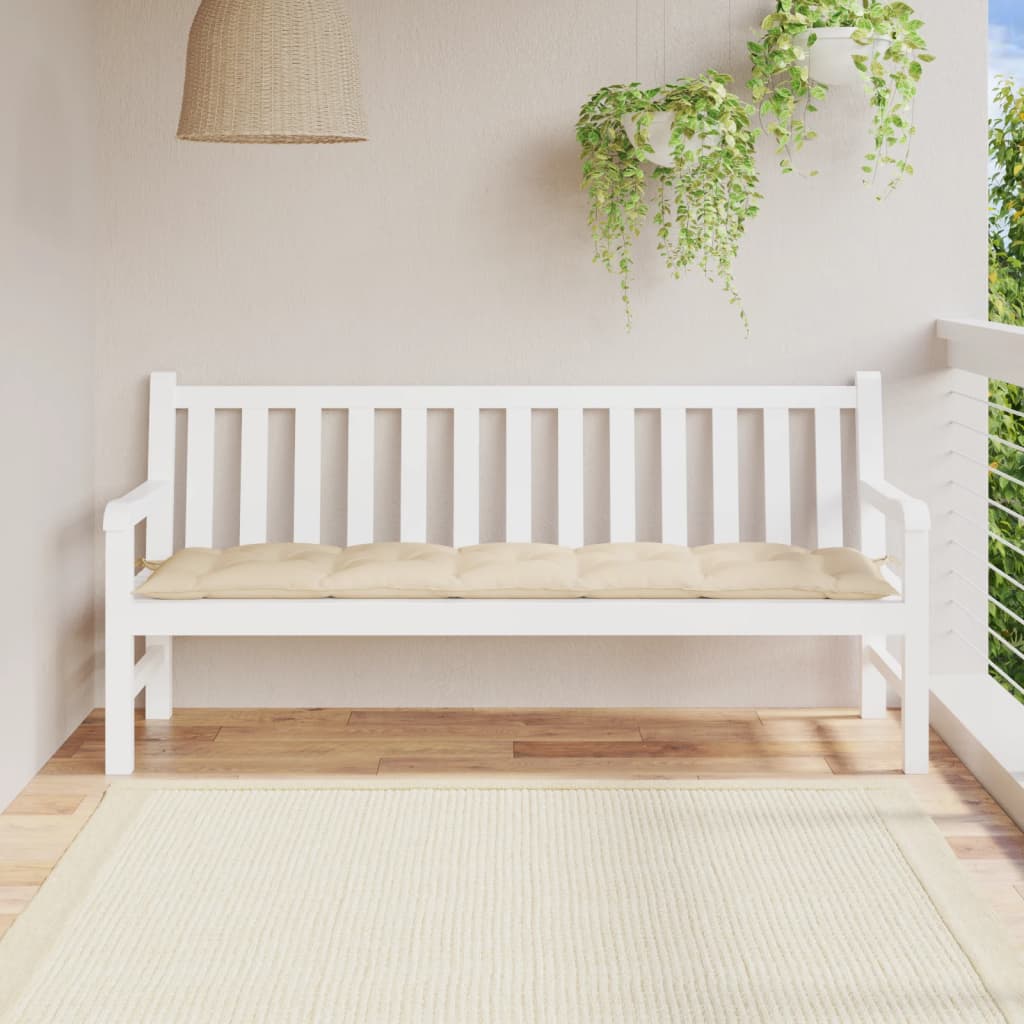 VIDAXL Garden Bench Blaža 180x50x7 cm Oxford Fabric Beige