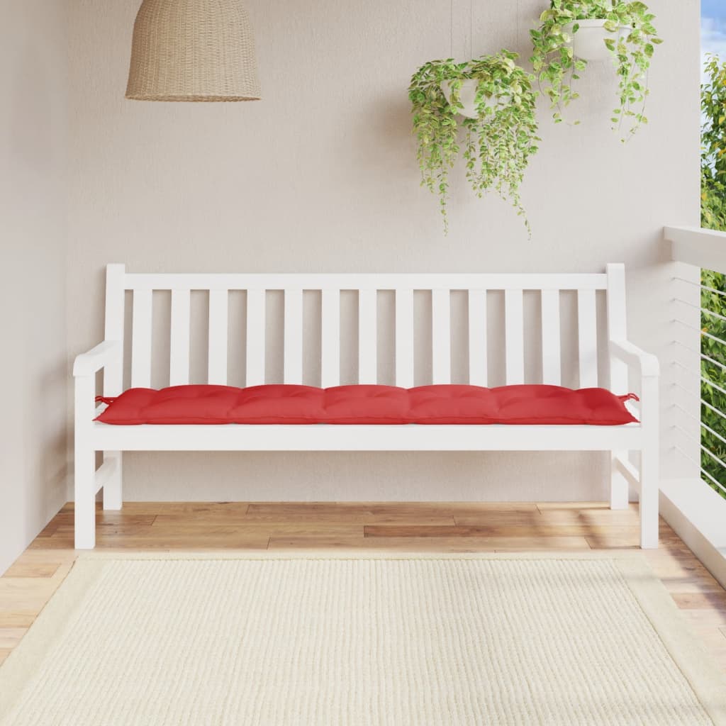 VIDAXL Garden Bench blazina 180x50x7 cm Oxford tkanina rdeča