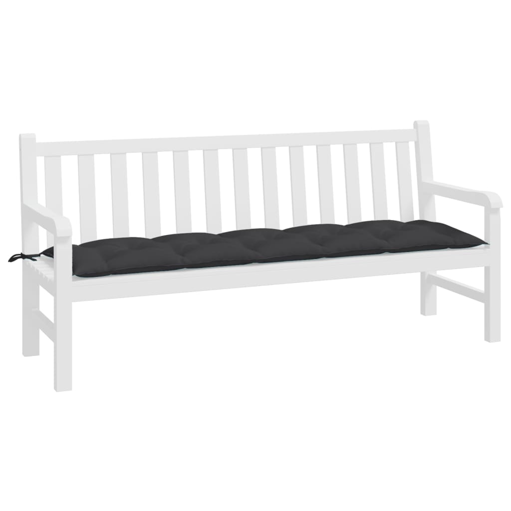 VIDAXL Garden Bench Blaža 180x50x7 cm Oxford tkanina črna