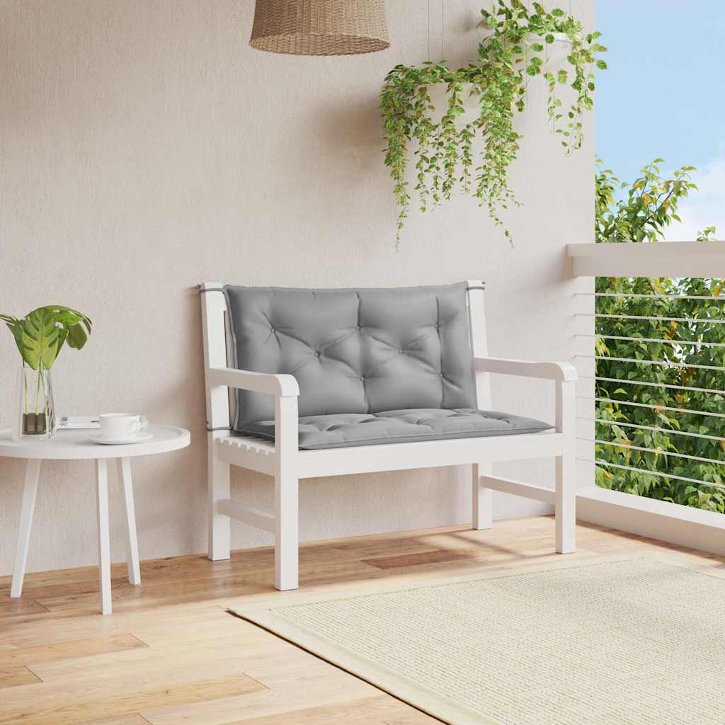 Vidaxl tuinbankkussen 100x(50+50)x7 cm oxford stof grijs