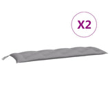 Vidaxl Garden bench cushions 2 st 150x50x7 cm Oxford fabric gray