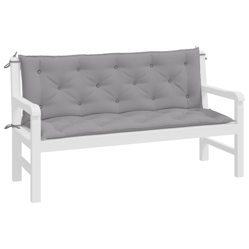 Vidaxl Garden bench cushions 2 st 150x50x7 cm Oxford fabric gray