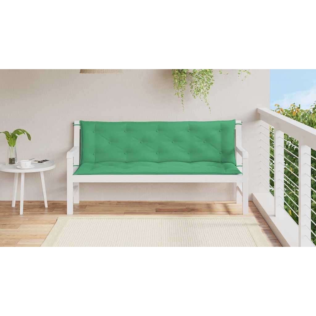 Vidaxl tuinbankkussen 150x(50+50)x7 cm oxford stof groen