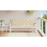 Vidaxl tuinbankkussen 180x(50+50)x7 cm oxford stof beige