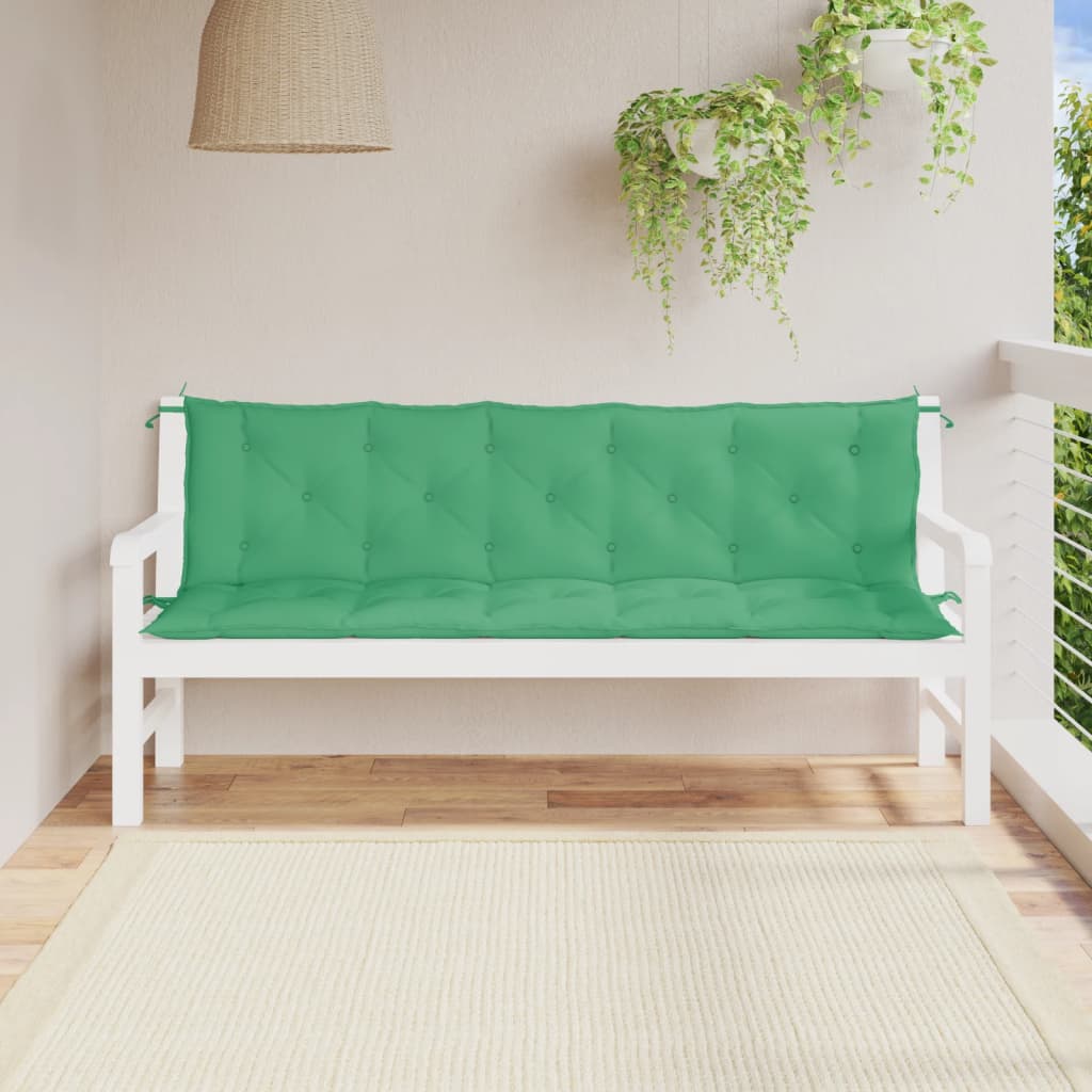 Vidaxl Garden bench cushion 180x (50+50) x7 cm Oxford fabric green