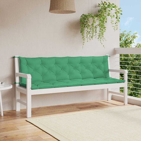 Vidaxl tuinbankkussen 200x(50+50)x7 cm oxford stof groen