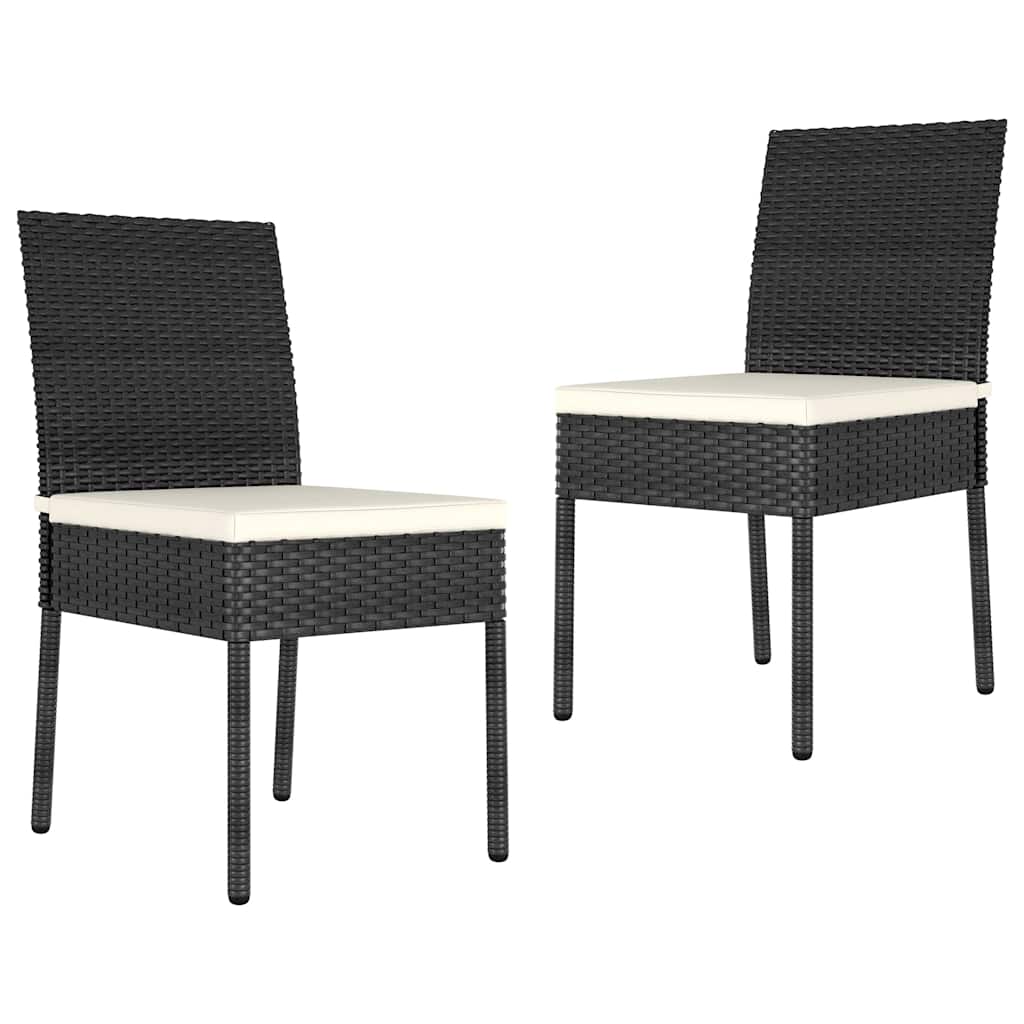 Vidaxl tuinstoelen 2 st poly rattan zwart
