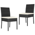 Vidaxl tuinstoelen 2 st poly rattan zwart
