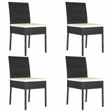 Vidaxl tuinstoelen 4 st poly rattan zwart