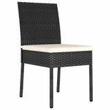Vidaxl tuinstoelen 4 st poly rattan zwart