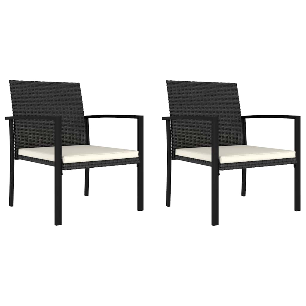 Vidaxl tuinstoelen 2 st poly rattan zwart
