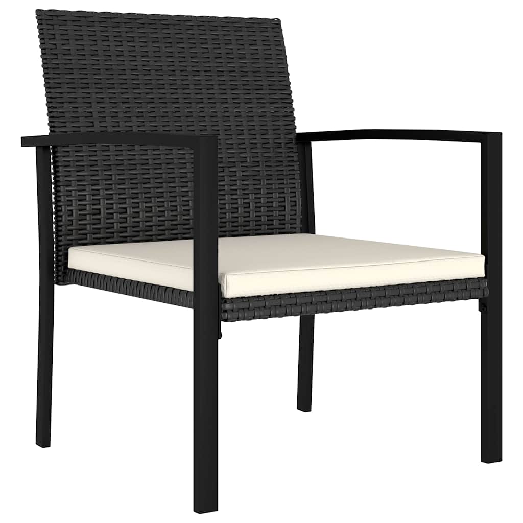 Vidaxl tuinstoelen 2 st poly rattan zwart