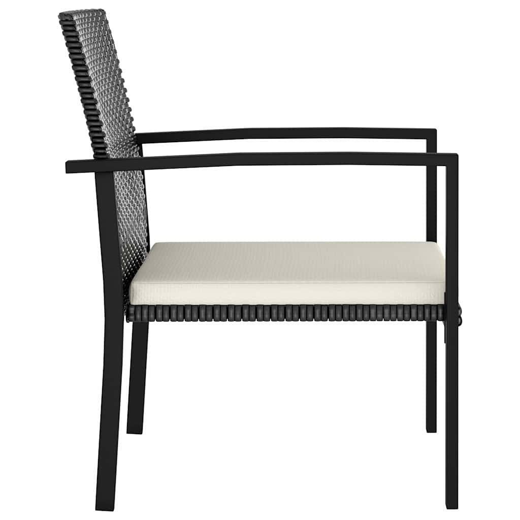 Vidaxl tuinstoelen 2 st poly rattan zwart