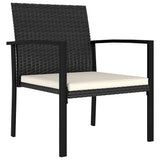 Vidaxl tuinstoelen 4 st poly rattan zwart