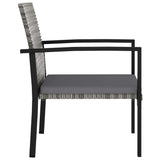 Vidaxl tuinstoelen 2 st poly rattan grijs