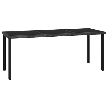 Vidaxl tuintafel 180x70x73 cm poly rattan zwart