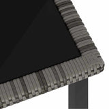 Vidaxl tuintafel 70x70x73 cm poly rattan grijs