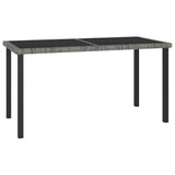 Vidaxl tuintafel 140x70x73 cm poly rattan grijs