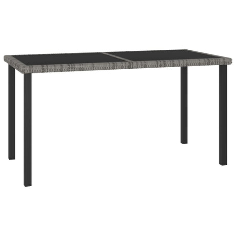 Vidaxl tuintafel 140x70x73 cm poly rattan grijs