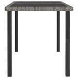 Vidaxl tuintafel 140x70x73 cm poly rattan grijs
