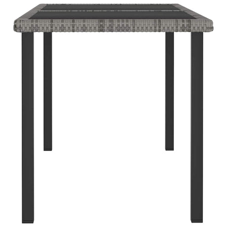 Vidaxl tuintafel 140x70x73 cm poly rattan grijs