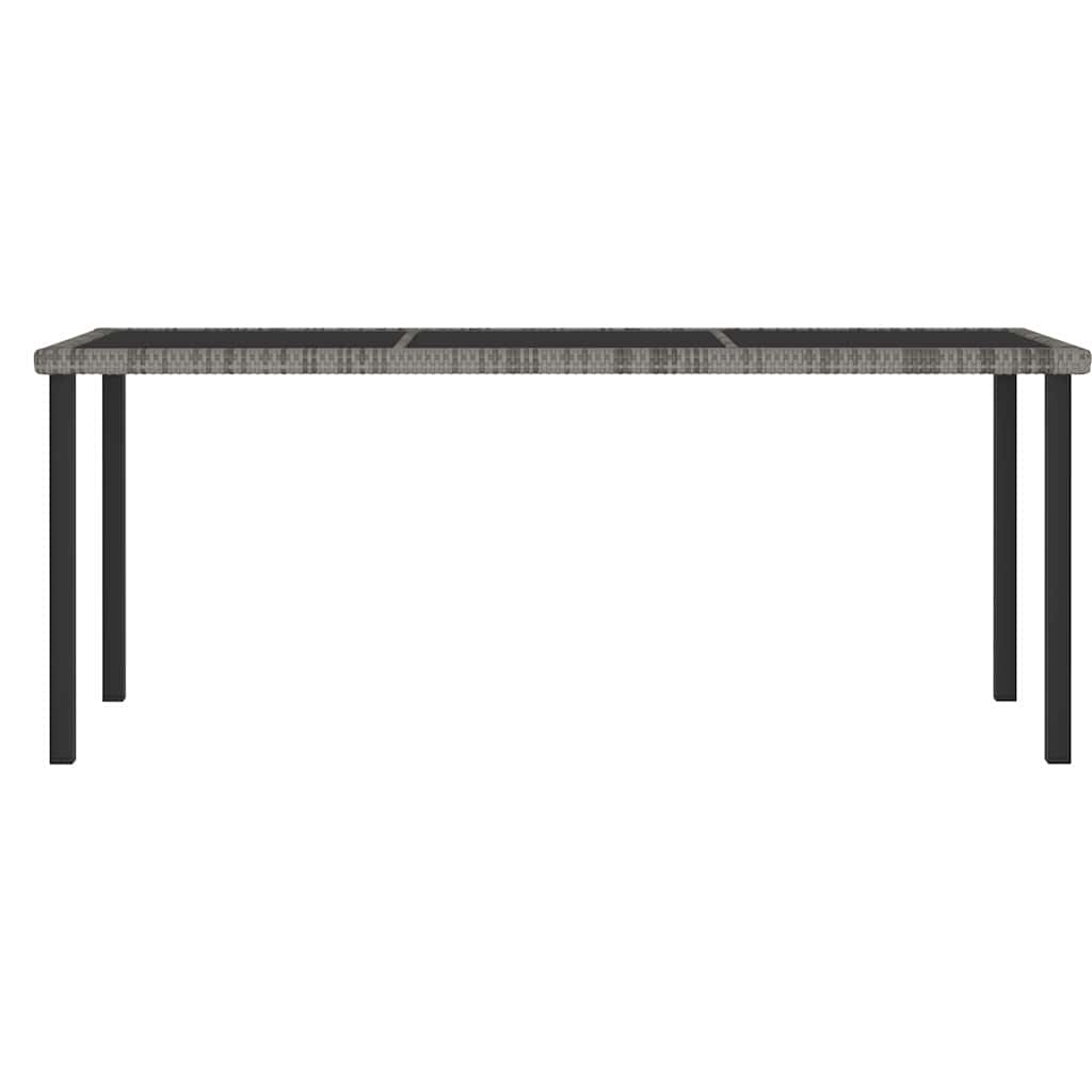Vidaxl tuintafel 180x70x73 cm poly rattan grijs