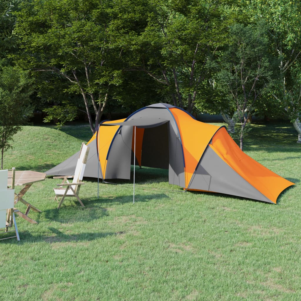 Tenda Vidaxl Grigio e arancione per 6 persone