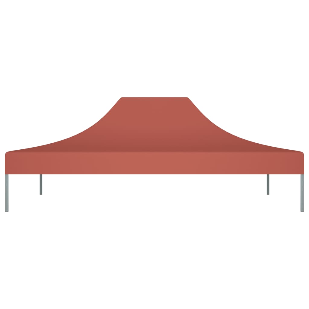 Techo de carpa de fiesta de Vidaxl 270 g m² 4.5x3 m terracota -Coled