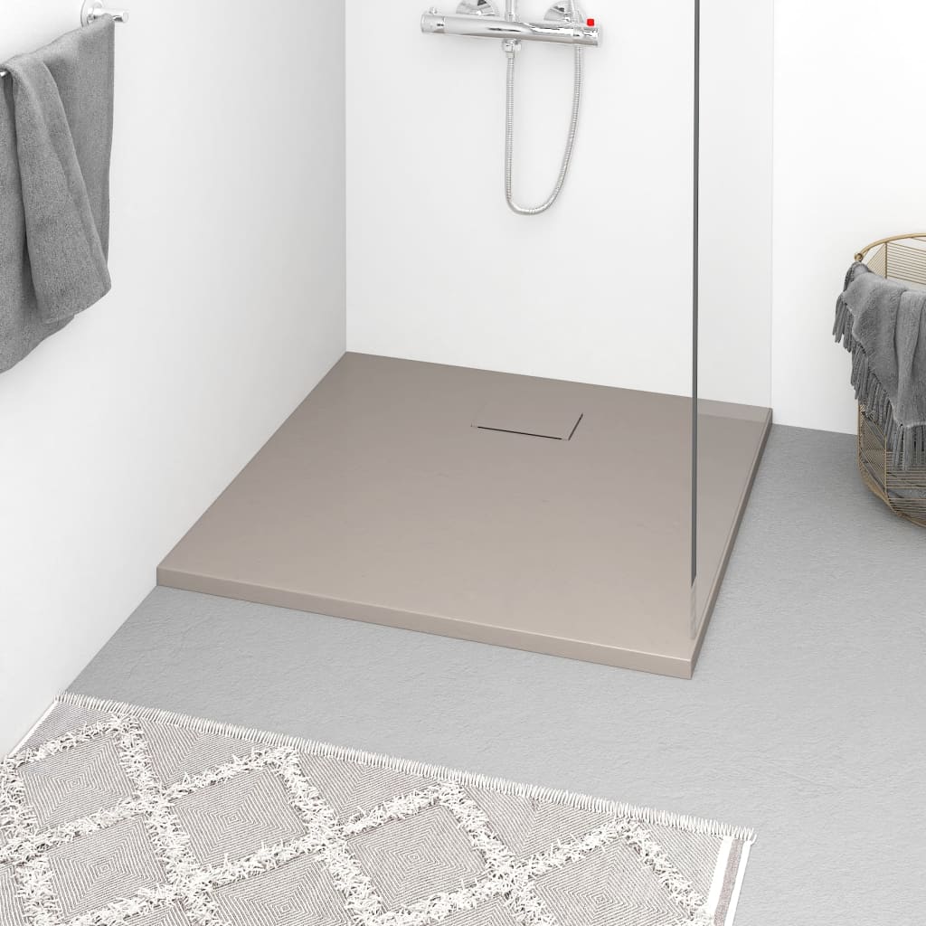 Vidaxl shower tray 90x80 cm SMC Brown