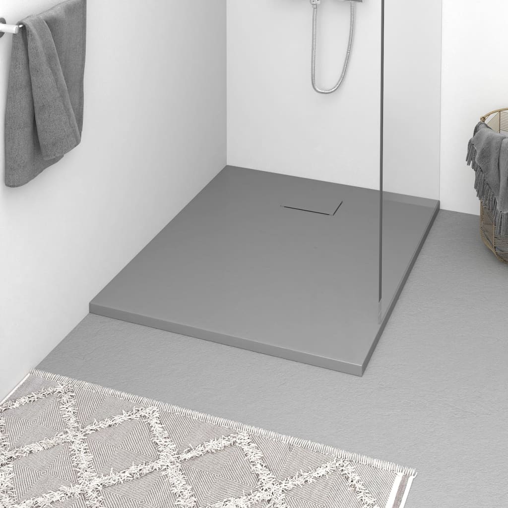 Vidaxl Shower Tray 100x80 cm SMC Grey