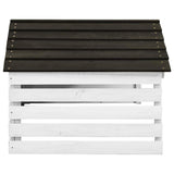 Vidaxl overkapping voor grasmaaier 78x74x54 cm vurenhout zwart en wit