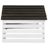 Vidaxl overkapping voor grasmaaier 78x74x54 cm vurenhout zwart en wit