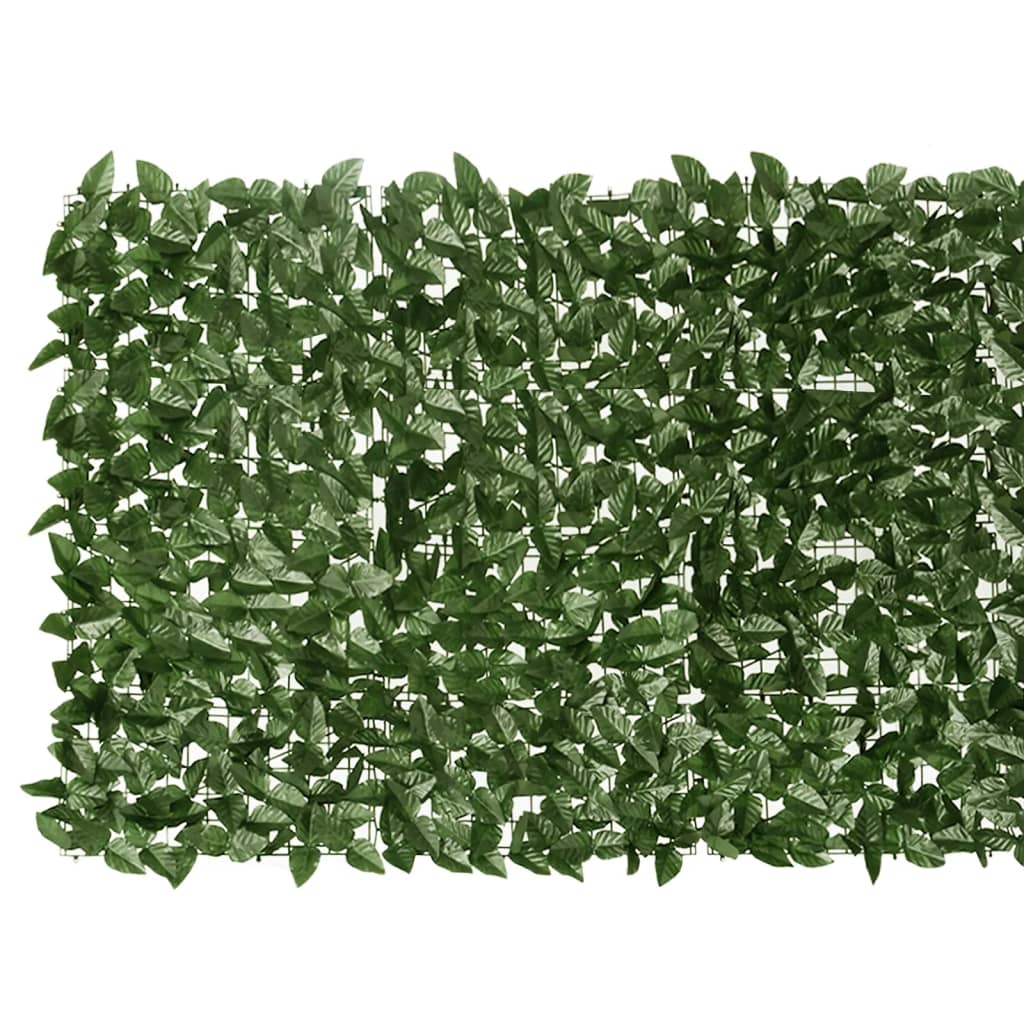 Écran de balcon Vidaxl avec feuilles vert foncé 500x100 cm