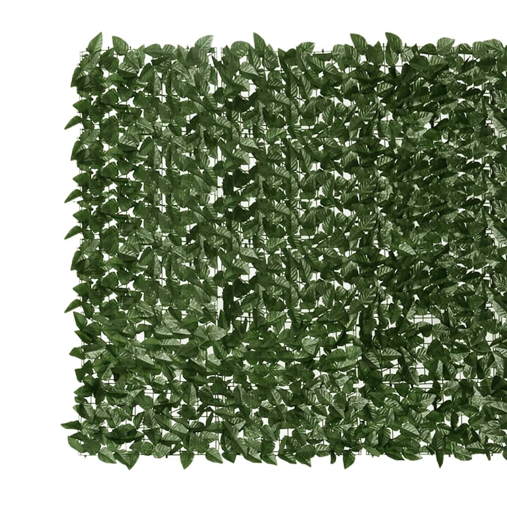 Vidaxl Balcony screen with dark green leaves 400x150 cm