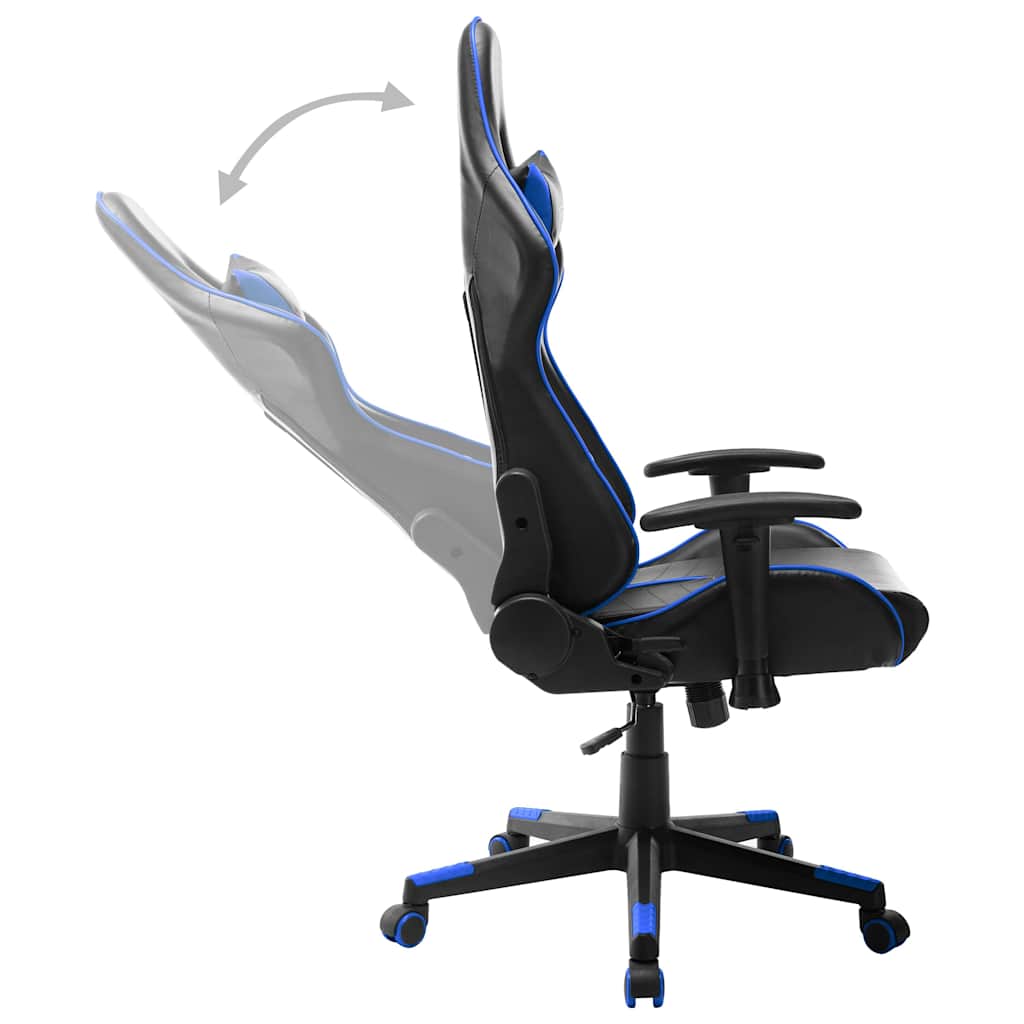 Vidaxl gamestoel kunstleer zwart en blauw
