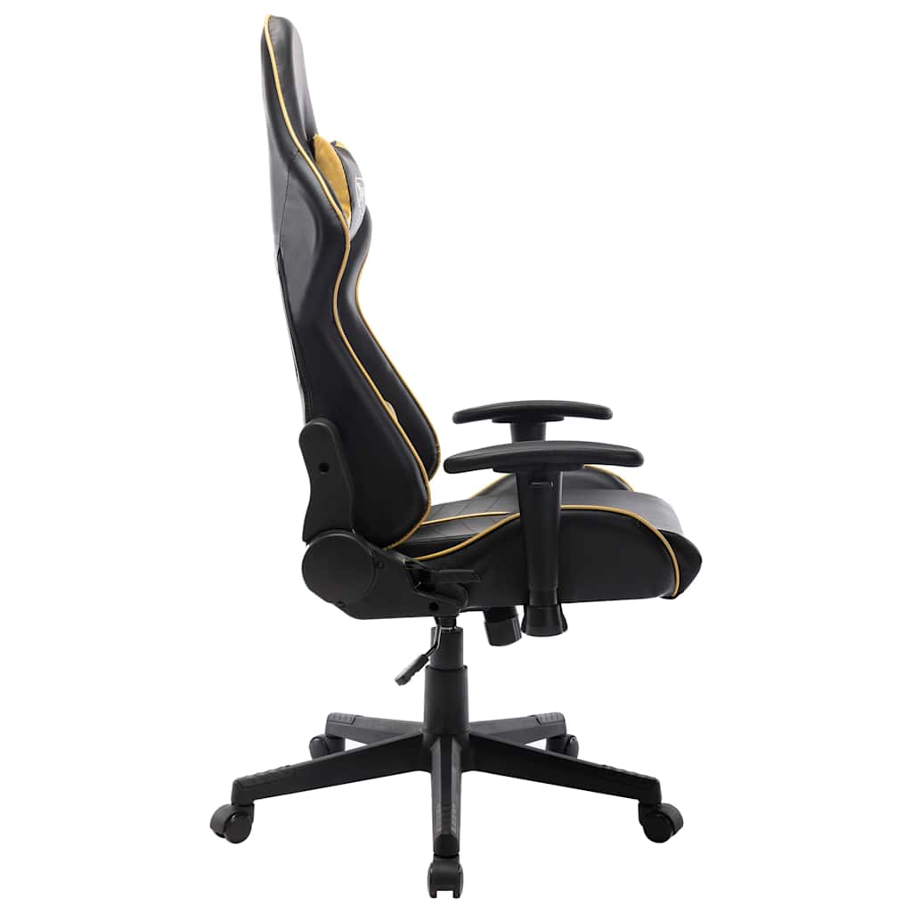Vidaxl gamestoel kunstleer zwart en goudkleurig