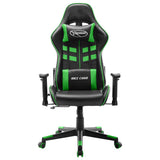 Vidaxl gamestoel kunstleer zwart en groen