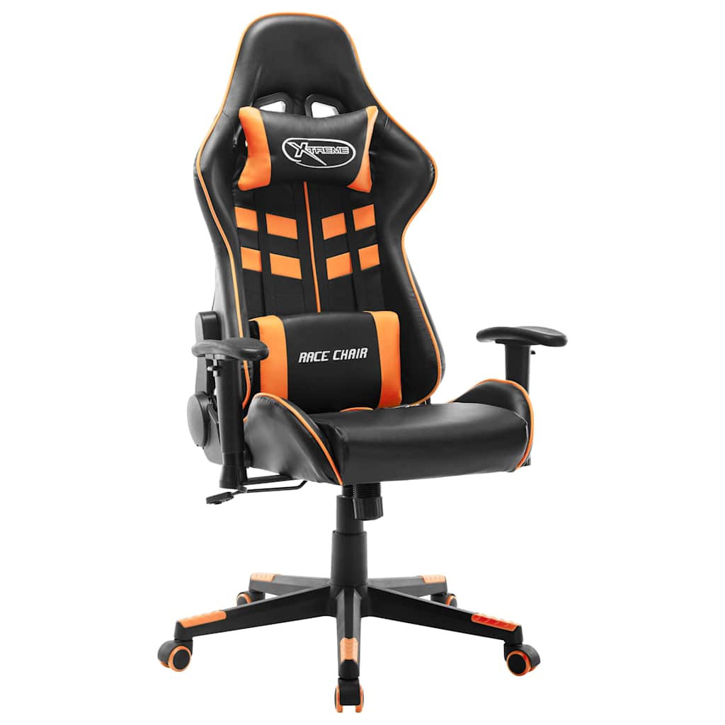 Vidaxl gamestoel kunstleer zwart en oranje