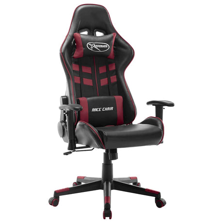 Vidaxl gamestoel kunstleer zwart en wijnrood
